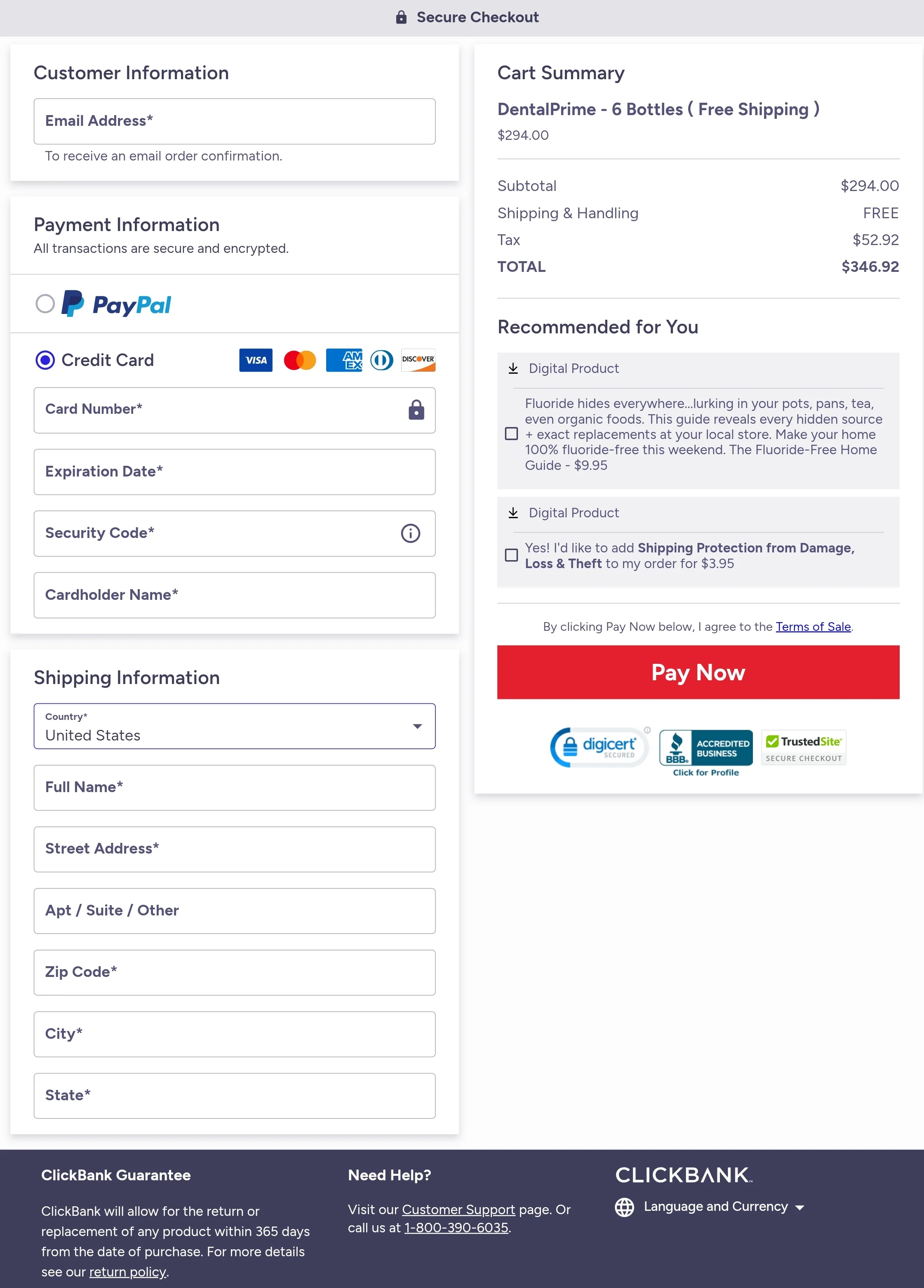 DentalPrime order form